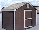 12x8 House Style with wood door.