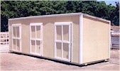 8' x 24' lean-to with partitions